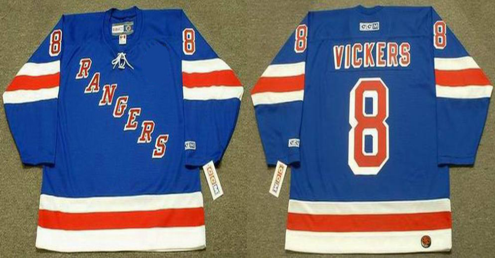 2019 Men New York Rangers #8 Vickers blue CCM NHL jerseys